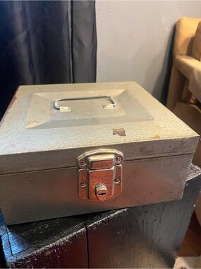 Vintage Metal Cash Box